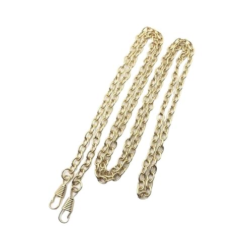 FUHAI-666 Tragegurt Schultergurt 40/60/120 cm Metall Taschen Kette Geldbörse Schnallen Frauen Schultergurt for Taschen ersetzen Kette Taschenzubehör Verstellbarer Tragegurt(Gold,120cm) von FUHAI-666