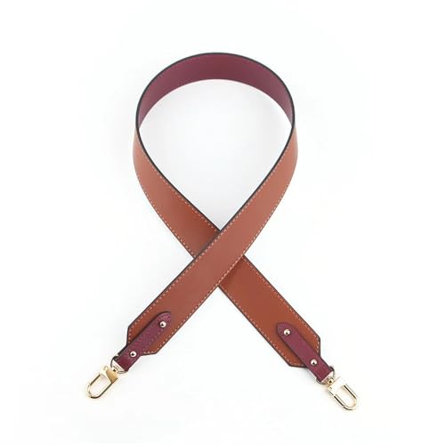 FUHAI-666 Tragegurt Schultergurt 96 cm lang, 4 cm breit, Taschenzubehör, Damen-PU-Leder-Taschengurt, Umhängetasche, verdickter Schultergurt, Lederband Verstellbarer Tragegurt(Brownish red,1 Piece) von FUHAI-666