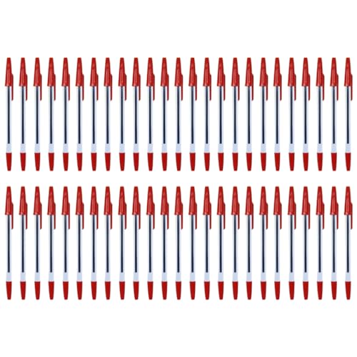 FUKAJOMFEN 12/24/50/100 Stück Kugelschreiber mit Nachfüllungen, Büroschreibstift, Bürobedarf, Blau/Schwarz/Rötungstinten von FUKAJOMFEN