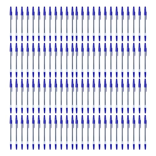 FUKAJOMFEN 12/24/50/100 Stück Kugelschreiber mit Nachfüllungen, Büroschreibstift, Bürobedarf, Blau/Schwarz/Rötungstinten von FUKAJOMFEN