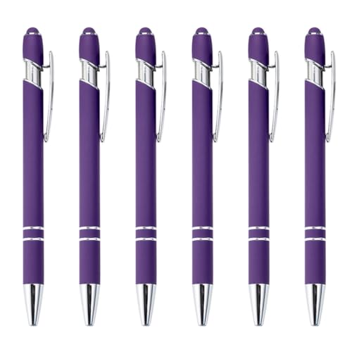 FUKAJOMFEN 6 Stück 2-in-1 Druck-Kugelschreiber mit Spitze, Business-Signierstift, schnelltrocknend, reibungsloses Schreiben von FUKAJOMFEN