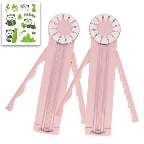 Kantenschneider für Papierarbeiten, 12-in-1-Papierschneider, Kantenschneider für Papierarbeiten, Kantenschneider für Papier, multifunktionale Papierschneidemaschine mit Maßangaben (Pink,2PC) von FUMIOS