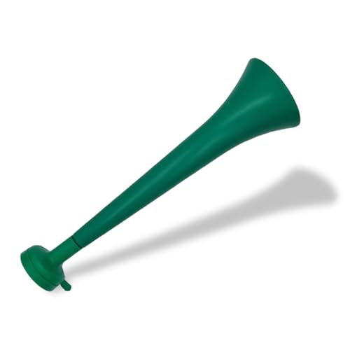 FUN FAN LINE - Packung x3 Kunststoff Vuvuzela Stadion/ungiftig Fußball Horn. Zübehor für Fußball- und Sportfeiern. Sehr Lautes Lufthorn für Animation. (Grün) von FUN FAN LINE