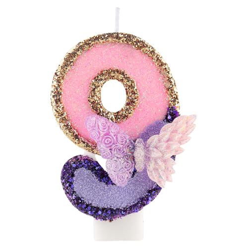 3D Schmetterling Geburtstag Purpur Nummer 9 Kerzen, Purpur Gold Schmetterling Kerzen für Cupcake Topper, Mädchen 9 Geburtstg Kerze Kuchen Topper Dekorationen 3D Schmetterling Geburtstag Purpur Nummer 9 Kerzen, Purpur Gold Schmetterling Kerzen für Cupcake Topper, Mädchen 9 Geburtstg Kerze Kuchen Topper Dekorationen von FUNCANDLE