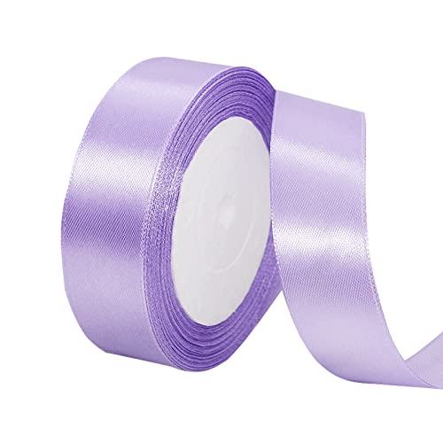 Hellviolettes Satinband, 2,5 cm, einfarbig, Stoffband zum Basteln, Geschenkverpackungen, Luftballons, DIY-Nähprojekte, Haarschleifen, Weihnachten, Valentinstag, Geschenke, Blumensträuße, von FUNCANDLE