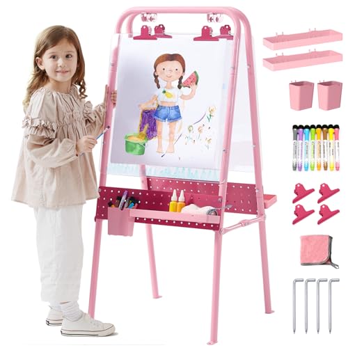 FUNLIO Outdoor-Kunst-Staffelei für Kinder, Rosa von FUNLIO