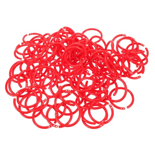 FUNNETOYU 100 Stück Kunststoff Buchbinderinge Innenmaß Rot Wiederverwendbar für DIY Notizbücher Scrapbooking Karteikarten Organizer Büro Schule FUNNETOYU 100 Stück Kunststoff Buchbinderinge Innenmaß Rot Wiederverwendbar für DIY Notizbücher Scrapbooking Karteikarten Organizer Büro Schule von FUNNETOYU