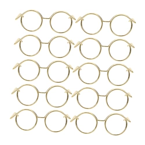 FUNNETOYU 10stücke Mini Puppenbrille Metall Runde Rahmenlose Goldfarbene Brillen Für Puppen Für -projekte Fotorequisiten Puppenzubehör Verkleiden FUNNETOYU 10stücke Mini Puppenbrille Metall Runde Rahmenlose Goldfarbene Brillen Für Puppen Für -projekte Fotorequisiten Puppenzubehör Verkleiden von FUNNETOYU
