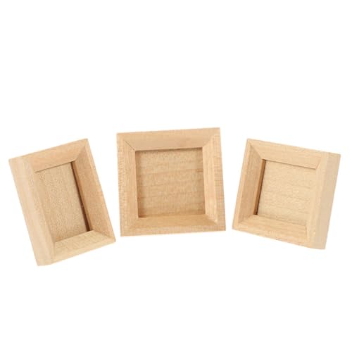 FUNNETOYU 3 Stück Miniatur Bilderrahmen für Puppenhaus Teiliges aus Holz DIY Zubehör für Kreative Mini Landschaften zur Verschönerung von Kinderzimmern und Puppenhäusern FUNNETOYU 3 Stück Miniatur Bilderrahmen für Puppenhaus Teiliges aus Holz DIY Zubehör für Kreative Mini Landschaften zur Verschönerung von Kinderzimmern und Puppenhäusern von FUNNETOYU