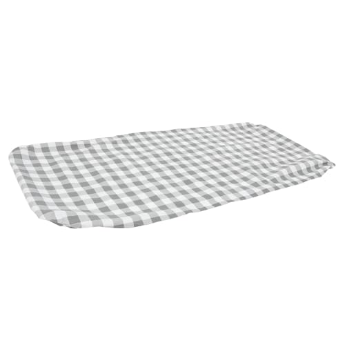 FUNNETOYU Stretch-Tischdecke für den Außenbereich abwaschbare tischdecke Garten tischdecke Dehnbare Tischdecke tischläufer Tischdecke mit Gummiband Dekorative Tischdecke Flanell Grey von FUNNETOYU