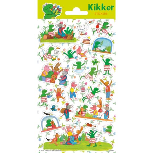 FUNNY PRODUCTS Aufkleber Kikker & Vriendjes, 100601, Mehrfarbig von FUNNY PRODUCTS