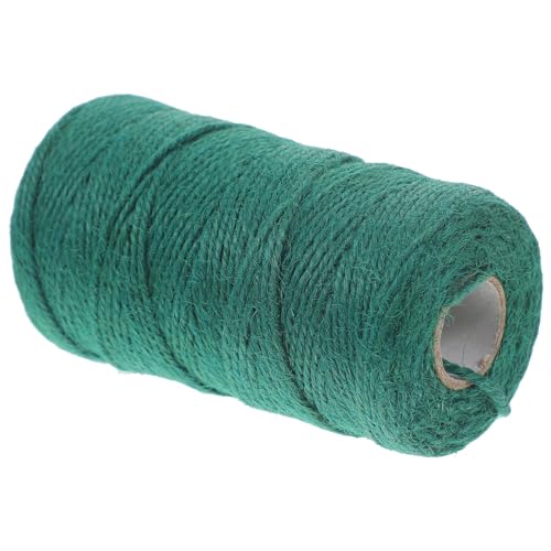 FUNOMOCYA 1 Rolle Geschenkverpackungsschnur Geflochtenes Seil Aus Jute Jutegarn Hessisches Seil Geschenkschnur, Robust Dekorativer Jutefaden Dekoratives Juteseil Sackleinen Green Betäuben von FUNOMOCYA