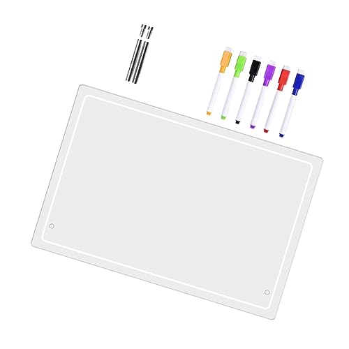 FUNOMOCYA 1 Satz Transparente Nachrichtenschreibtafel Schwarze, Trocken Abwischbare Tafel Notiztafel Großes Whiteboard Dekoratives Notizbrett Trockener Radiergummi Weiße Bretter Schoß Acryl von FUNOMOCYA