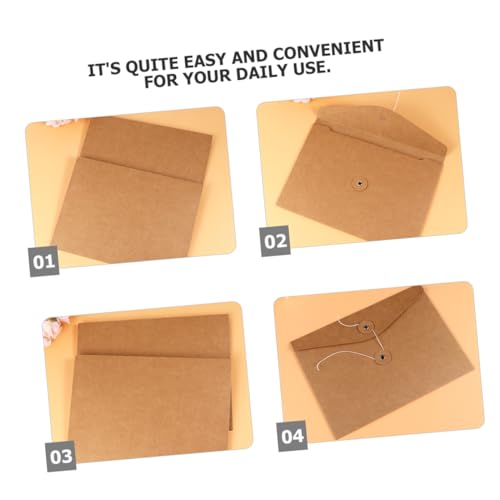 FUNOMOCYA 10 Stück Teiliges Dokumentenmappe aus Extra Dickem Kraftpapier mit Zugbandverschluss Robuste Papier Ordnerhüllen für Büro und Zuhause Vielseitige Stilvolle Aufbewahrungstaschen FUNOMOCYA 10 Stück Teiliges Dokumentenmappe aus Extra Dickem Kraftpapier mit Zugbandverschluss Robuste Papier Ordnerhüllen für Büro und Zuhause Vielseitige Stilvolle Aufbewahrungstaschen von FUNOMOCYA