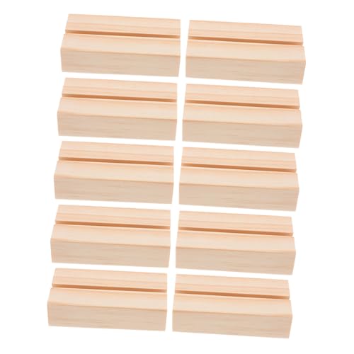 FUNOMOCYA 10 Stück Tischkartenhalter Holz Kalender Basis Hochzeit Schreibtisch Nummernständer Visitenkarten Organizer Für Büro Party Event Dekorationen Menüanzeige von FUNOMOCYA