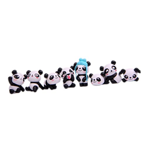 FUNOMOCYA 10St Cartoon-Panda-Ornament Desktop-Dekoration Heimdekoration rechteckiges Kuchenblech mit Deckel Panda-Dekoration Cute Decor Living Room Decoration raumdeko tortendeko Einschulung von FUNOMOCYA