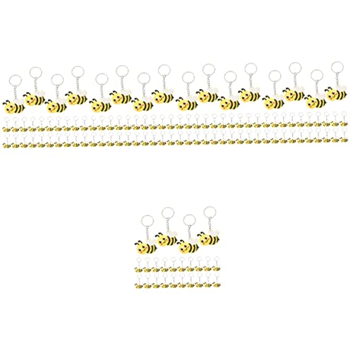 FUNOMOCYA 120 Stk Biene Schlüsselanhänger Mama Schlüsselanhänger Bienenfest liefert bienen bienen zubehör für kinder geldbörse Tasche hängende Dekoration Gastgeschenke von FUNOMOCYA