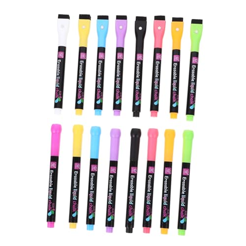 FUNOMOCYA 16 Stück Planke Whiteboard-marker Tafeln Flüssig Etiketten Löslich Textmarker Zeitschrift Pastell Markierungen Berühren Cool Kreide Basierend Neon Punkt Magnetisch von FUNOMOCYA