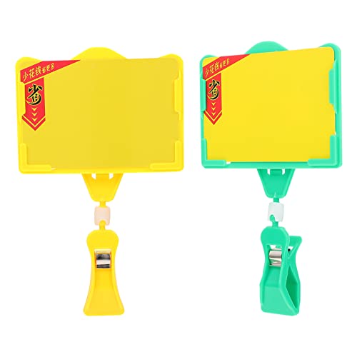 FUNOMOCYA 2 Stücke Preisschild Clips Supermarkt Tag Anzeige Halter (sortierte Farbe) von FUNOMOCYA