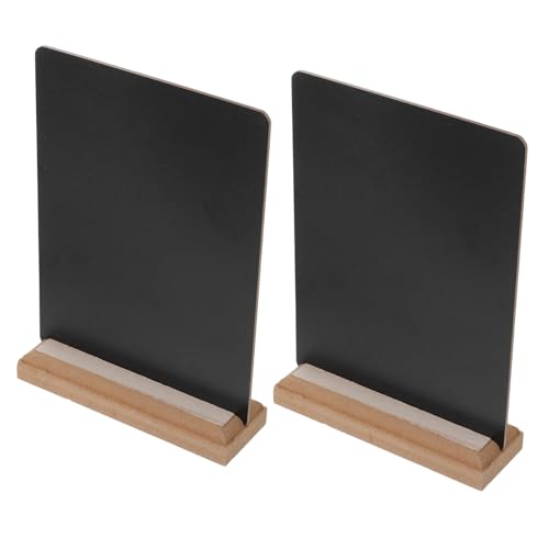 FUNOMOCYA 2St Mini-Tafel Messageboard Message Board Menü-Tafel kleine Kreidetafel Menütafel stehendes Tafelschild Doppelseitige Mini-Tischtafel Kreidetafel Staffelei Zeichen Holz Black von FUNOMOCYA