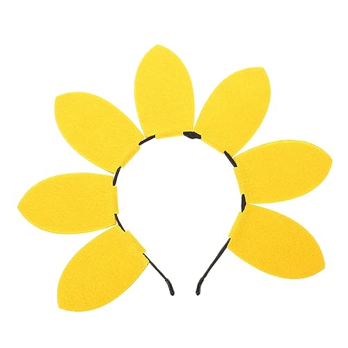 FUNOMOCYA 2st Sonnenblumen-stirnband Böhmisches Dekor Mädchen Haare Gänseblümchen-haar-accessoires Süßer Damenkopfschmuck Haarreifen Für Frauen Kopfbedeckung Sonnenblumenkrone Vlies von FUNOMOCYA