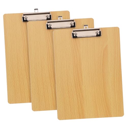 FUNOMOCYA 3 Stück DIN-A4-Brettklammer aus Holz Schreiben Bretter Zwischenablage mit Falten Planke schreibtafel buchstabentafel clipboard Büro-Klemmbrett praktisches Akten-Klemmbrett Metall FUNOMOCYA 3 Stück DIN-A4-Brettklammer aus Holz Schreiben Bretter Zwischenablage mit Falten Planke schreibtafel buchstabentafel clipboard Büro-Klemmbrett praktisches Akten-Klemmbrett Metall von FUNOMOCYA