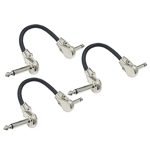 FUNOMOCYA 3 Stück E Gitarren Patchkabel Klinkenstecker Professionelle Audio Kabel Für Gitarre Ideal Für Effektpedale änge Hochwertige Signalübertragung von FUNOMOCYA