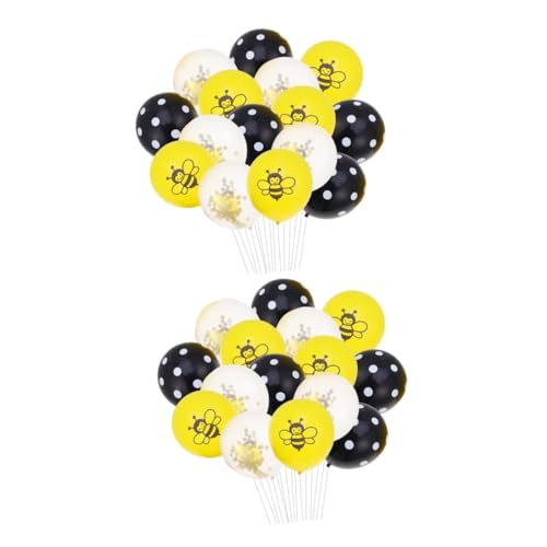 FUNOMOCYA 30 Stück 12 Bausatz Für Partyballons Luftballons Für Die Babyparty Luftballons Für Kinderpartys Luftballons Für Geburtstagsfeiern Geburtstags-bienenballons Bienenanzüge von FUNOMOCYA