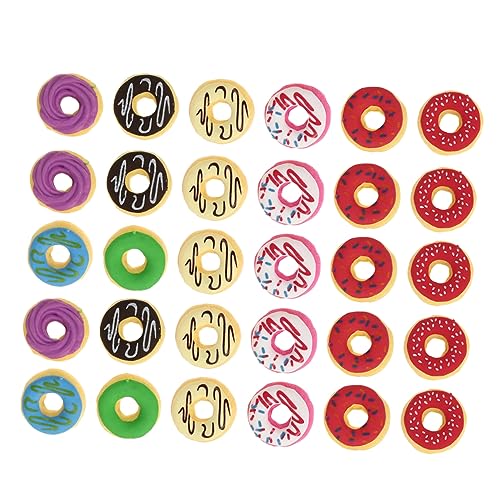 FUNOMOCYA 30St Gummiband Pupillen Radiergummis Donuts Puzzle Radiergummis erasers for süße radiergummis Kinderspielzeug Radiergummis für Kinder Schüler bunter Radiergummi Mini-Gummi von FUNOMOCYA