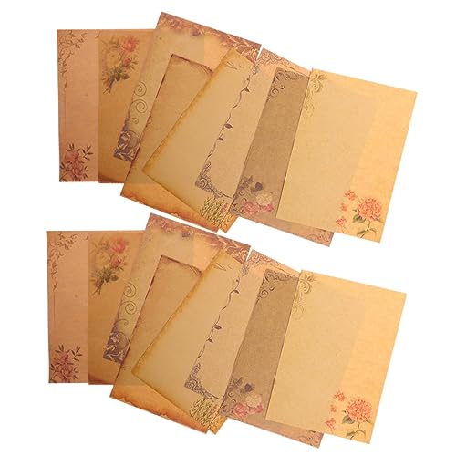 FUNOMOCYA 40 Blätter Kraftpapier bedruckbares Briefpapier Schreibpapier für Schreibwaren briefpapier vintage Retro-Briefpapier Pergamentpapier Festival-Briefpapier dekoratives briefpapier von FUNOMOCYA