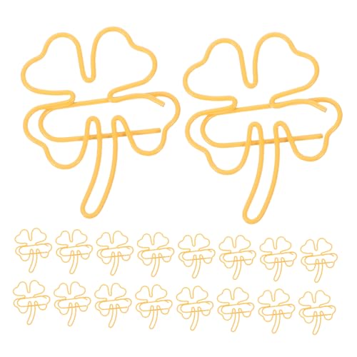 FUNOMOCYA 50 Stück Büroklammer Mit Vierblättrigem Kleeblatt Nettes Schreibtischzubehör Süße Scrapbooking -clips Süßes Lesezeichen Lustige Papierclips Shamrock Lesezeichenclip Yellow Metall FUNOMOCYA 50 Stück Büroklammer Mit Vierblättrigem Kleeblatt Nettes Schreibtischzubehör Süße Scrapbooking -clips Süßes Lesezeichen Lustige Papierclips Shamrock Lesezeichenclip Yellow Metall von FUNOMOCYA
