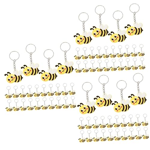 FUNOMOCYA 72 Stk Biene Schlüsselanhänger Pvc-cartoon-bienen-schlüsselanhänger Fob Bienen-gastgeschenke Bienenstock Bienenfest Liefert Schleudern Aufkleber Kreativer Schlüsselanhänger Metall von FUNOMOCYA