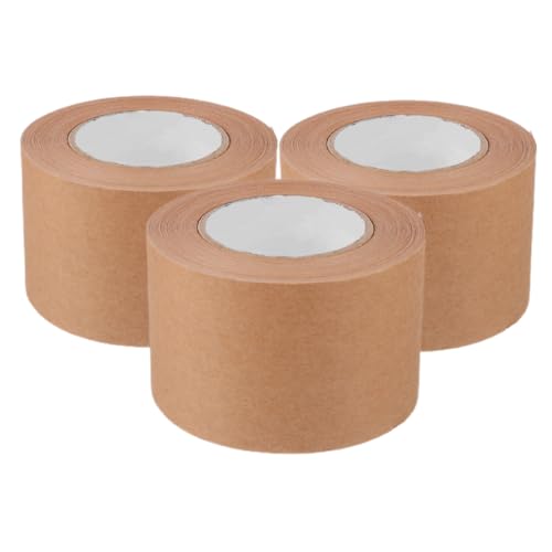 FUNOMOCYA 3 Rollen Selbstklebendes Klebeband Zum Verpacken Von Kartons Kraftpapier-packband Mehrzweck-versandband von FUNOMOCYA