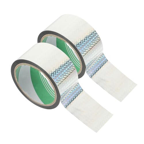 FUNOMOCYA Reflektierendes Geschenkverpackungsband Holografisches DIY Klebeband Für Kreative Bastelprojekte x 50 Silberne Karos Vielseitiges Dekorationszubehör Für von FUNOMOCYA