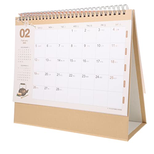 FUNOMOCYA Schreibtischkalender büroartikel bürogadges pinup notizhefte Wohnaccessoire Bürokalender Taschenkalender Monatskalender für den Haushalt beachten Papier Rosa von FUNOMOCYA