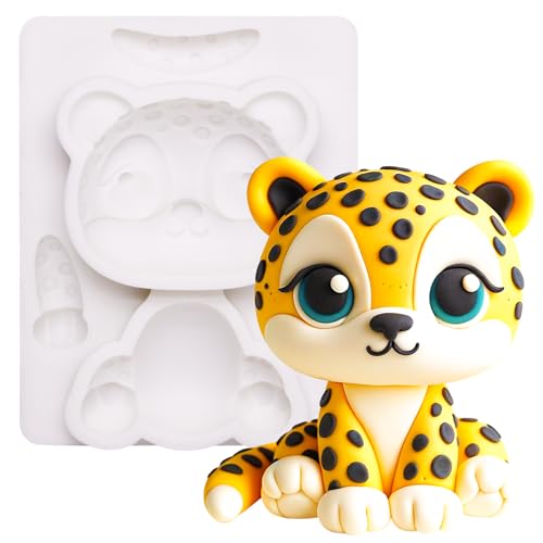 Fondant Form Silikon Leopard Safari Tier Kuchenaufsatz Tortendeko 8,2cm hoch von FUNSHOWCASE