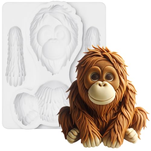 Fondant Form Silikon Orang-Utan Dschungeltier Kuchenaufsatz Tortendeko 9cm hoch von FUNSHOWCASE