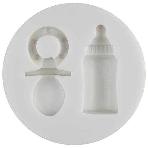 Silikonform Babyfläschchen Schnuller Fondant Backform für Polymer-Ton Tortendeko von FUNSHOWCASE