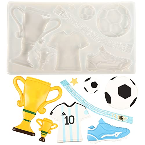 Sport Fondant Silikon Formen Fussball Pokal Trikot Cupcake Topper Kuchen Dekoration von FUNSHOWCASE