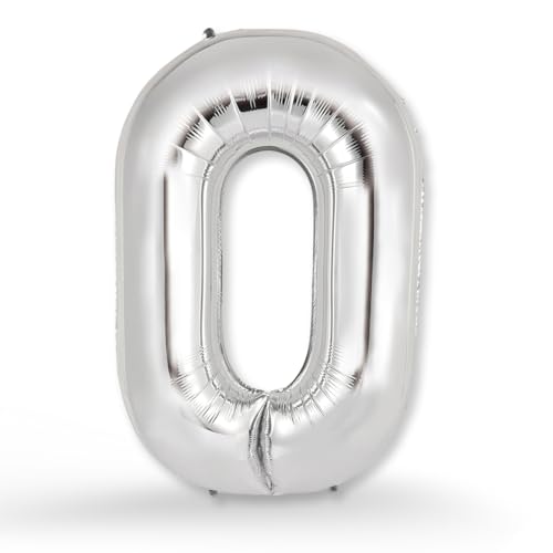 FUNXGO XXL Groß Folienballon Buchstaben O Silber -Riesen Alphabet ca. 100m - Verstärktes Material - Helium oder Luftfüllung - Perfekt für Geburtstag, Hochzeit, Party Dekoration & JGA - Ballon O Silber von FUNXGO