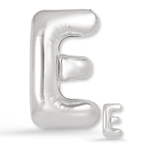 FUNXGO Folienballon Buchstabe E Silber Set - Silvester Dekoration, Elegante Dekoration, Perfekte Partydeko, Perfekte Wahl für Ihre Feier - Ballon E von FUNXGO