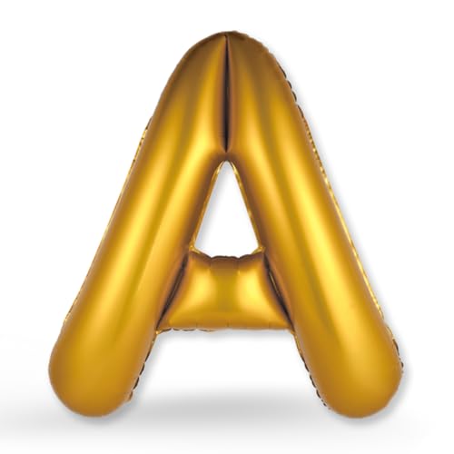 FUNXGO XXL Groß Folienballon Buchstaben A Gold -Riesen Alphabet ca. 100m - Verstärktes Material - Helium oder Luftfüllung - Perfekt für Geburtstag, Hochzeit, Party Dekoration & JGA - Ballon A Gold von FUNXGO