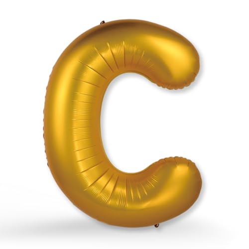 FUNXGO XXL Groß Folienballon Buchstaben C Gold -Riesen Alphabet ca. 100m - Verstärktes Material - Helium oder Luftfüllung - Perfekt für Geburtstag, Hochzeit, Party Dekoration & JGA - Ballon C Gold von FUNXGO