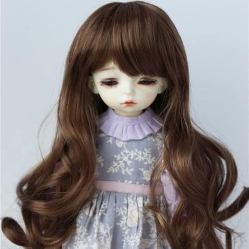 FUNZE 1/3 1/4 1/6 Bjd SD Puppe Haar Hochtemperaturfaser Synthetische Puppe Perücke Puppenzubehör von FUNZE