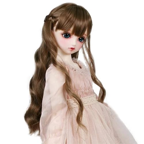 FUNZE 1/3 1/4 1/6 Bjd SD Puppe Haar Hochtemperaturfaser Synthetische Puppe Perücke Puppenzubehör von FUNZE