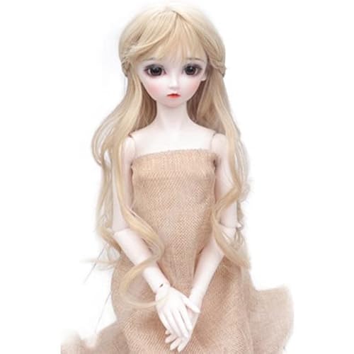 FUNZE 1/3 1/4 1/6 Bjd SD Puppe Haar Hochtemperaturfaser Synthetische Puppe Perücke Puppenzubehör von FUNZE