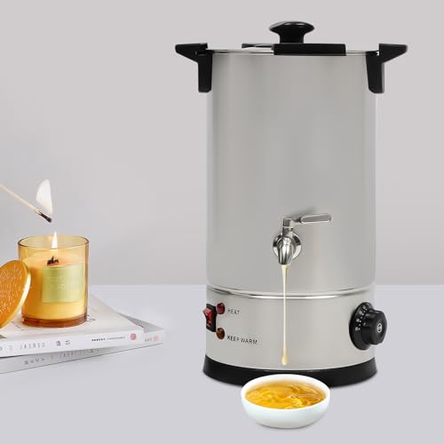 FUROMG 10L Groß Wachsschmelzer Elektrisch Wachs Melt for DIY Wachsschmelzgerät Kit Einfache Reinigung Kerzenherstellung 30-110℃ Kerzenherstellungssets von FUROMG