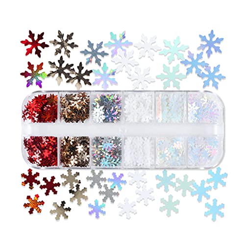 Füllmaterial DIY Epoxidharz Handwerk,Weihnachten Nagel Pailletten Glitter,Holographische Pailletten,Glitzer Für Gesicht Körper Glitzer,Shiny Gemischt Dünne 3D Nail Art Aufkleber von FURU