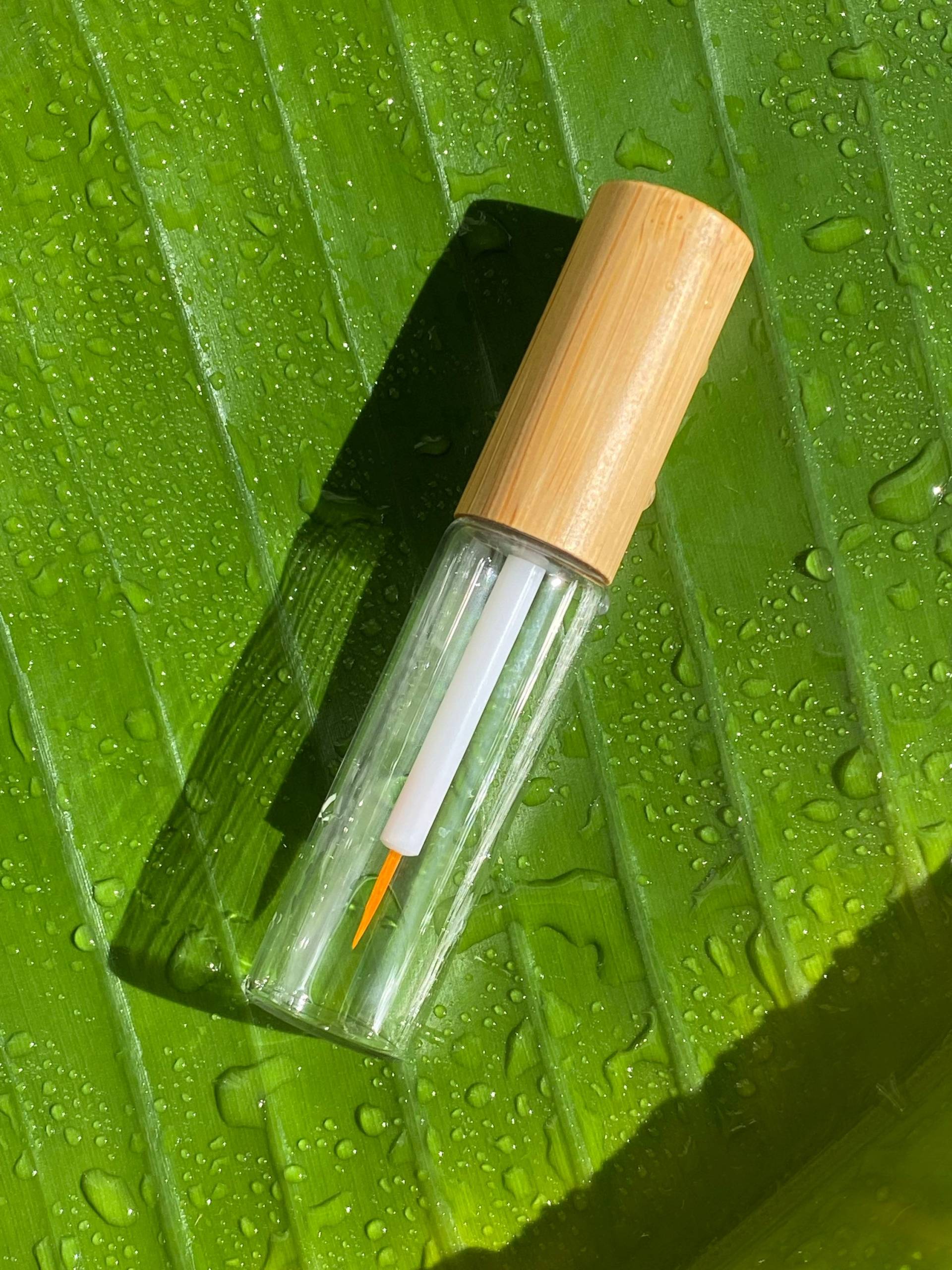 Glas-Eyeliner-Pinsel - Futureglow Leerer Behälter, Wimpern, Liner, Serum, Rizinusöl, Diy, Bambus, Nachhaltige Grüne Schönheit, Eco Clean von FUTUREGLOW