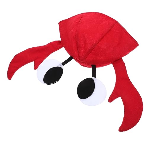 FUTUREORYY Roter Krabbenhut aus Vliesstoff Leichter Bequemer Partyhut für Karneval Halloween Kostümfest Lustiges Accessoire für Damen und Erwachsene Niedliches Foto Requisit für Feier und FUTUREORYY Roter Krabbenhut aus Vliesstoff Leichter Bequemer Partyhut für Karneval Halloween Kostümfest Lustiges Accessoire für Damen und Erwachsene Niedliches Foto Requisit für Feier und von FUTUREORYY